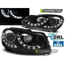 HEADLIGHTS DUAL TRUE DRL BLACK fits VW GOLF 6 10.08-12, golf 6