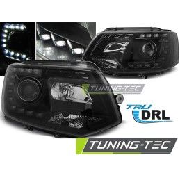 HEADLIGHTS TRUE DRL BLACK fits VW T5 10-15 , T5