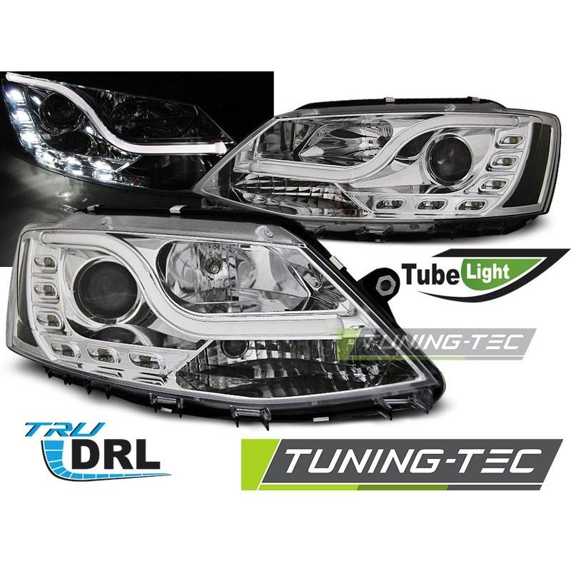 HEADLIGHTS TUBE LIGHT DRL CHROME fits VW JETTA VI 1.11-18, Volkswagen HEADLIGHTS TUBE LIGHT DRL CHROME fits VW JETTA VI 1.11-18, Volkswagen