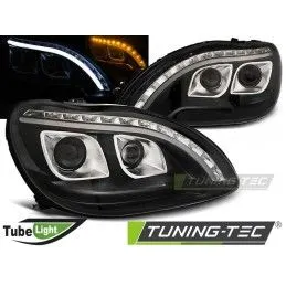 HEADLIGHTS TUBE LIGHT BLACK fits MERCEDES W220 S-KLASA 09.98-05.05, Classe S W220