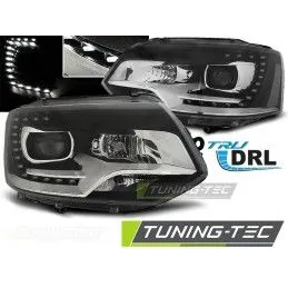 HEADLIGHTS TRUE DRL BLACK fits VW T5 10-15, T5