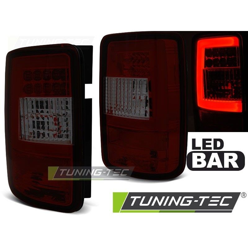 LED BAR TAIL LIGHTS RED SMOKE fits VW CADDY 03-03.14, Volkswagen