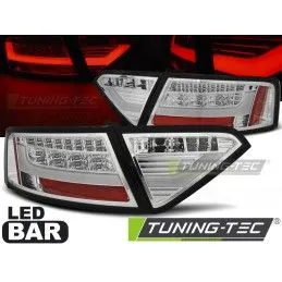 LED BAR TAIL LIGHTS CHROME fits AUDI A5 07-06.11, A5 8T 07-16