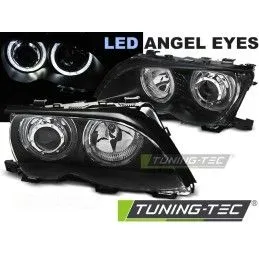 HEADLIGHTS ANGEL EYES LED BLACK fits BMW E46 09.01-03.05, Bmw