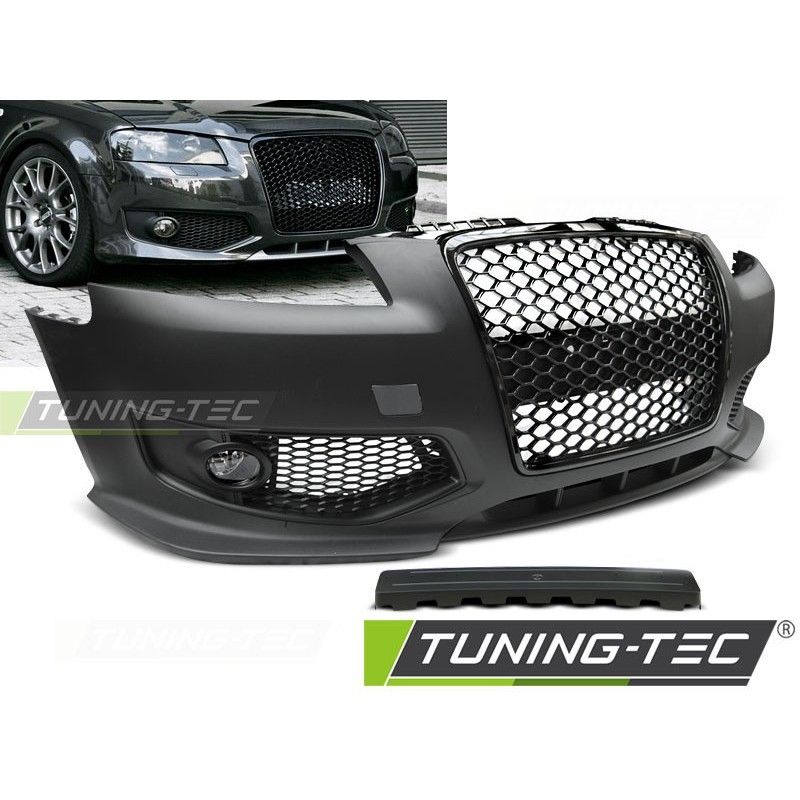 FRONT BUMPER SPORT BLACK fits AUDI A3 06.05-04.08, A3/ S3/ RS3 8P FRONT BUMPER SPORT BLACK fits AUDI A3 06.05-04.08, A3/ S3/ RS3 8P