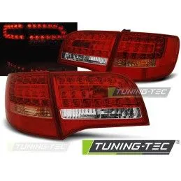 LED TAIL LIGHTS RED WHITE fits AUDI A6 C6 05-08 AVANT, A6 4F C6 04-10