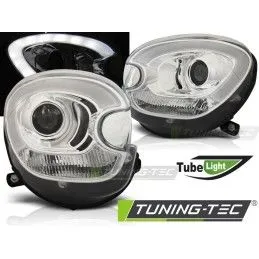 HEADLIGHTS TUBE LIGHT CHROME fits BMW MINI (COOPER) R60 R61 COUNTRYMAN 10-16, Countryman R60