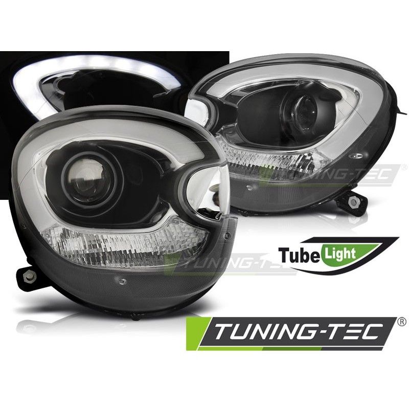HEADLIGHTS TUBE LIGHT BLACK fits BMW MINI (COOPER) R60 R61 COUNTRYMAN 10-16, Countryman R60