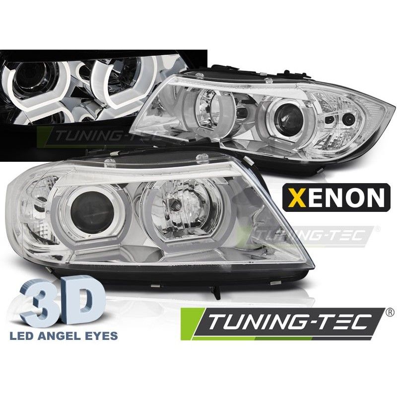 XENON HEADLIGHTS U-LED LIGHT 3D CHROME fits BMW E90/E91 03.05-08.08, Serie 3 E90/E91 XENON HEADLIGHTS U-LED LIGHT 3D CHROME fits BMW E90/E91 03.05-08.08, Serie 3 E90/E91