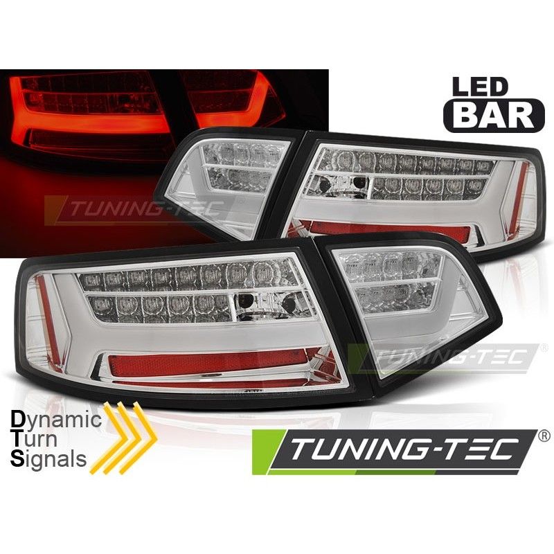 LED BAR TAIL LIGHTS CHROME SEQ fits AUDI A6 08-11 SEDAN, A4 B8 08-11 LED BAR TAIL LIGHTS CHROME SEQ fits AUDI A6 08-11 SEDAN, A4 B8 08-11