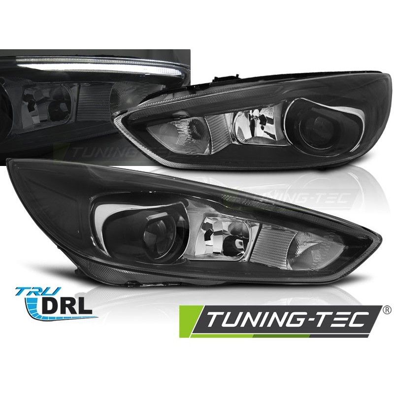 FORD FOCUS MK3 14-18 BLACK LED DRL (LED OEM), Focus III 2010+