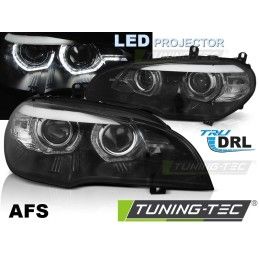 LED HEADLIGHTS ANGEL EYES LED DRL BLACK AFS fits BMW X5 E70 07-13 (XENON OEM), Nouveaux produits tuning-tec LED HEADLIGHTS ANGEL EYES LED DRL BLACK AFS fits BMW X5 E70 07-13 (XENON OEM), Nouveaux produits tuning-tec