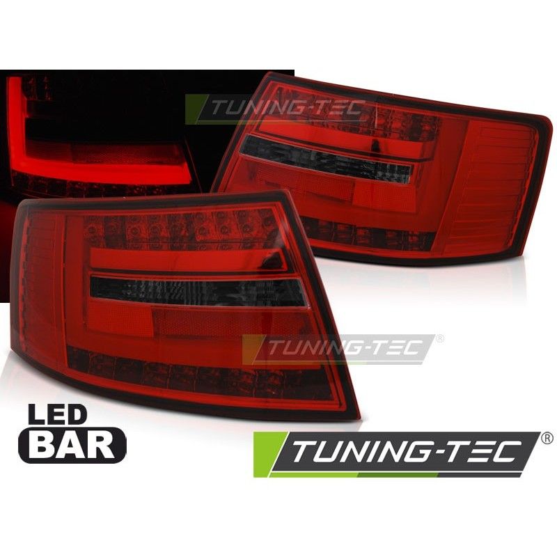 LED BAR TAIL LIGHTS RED SMOKE fits AUDI A6 C6 SEDAN 04.04-08 7-PIN, Audi LED BAR TAIL LIGHTS RED SMOKE fits AUDI A6 C6 SEDAN 04.04-08 7-PIN, Audi