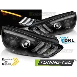 FORD FOCUS MK3 15-18 BLACK DRL LED SEQ INDICAOR, Ford