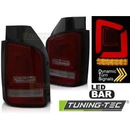 LED BAR TAIL LIGHTS RED SMOKE SEQ fits VW T5 04.03-09, Volkswagen
