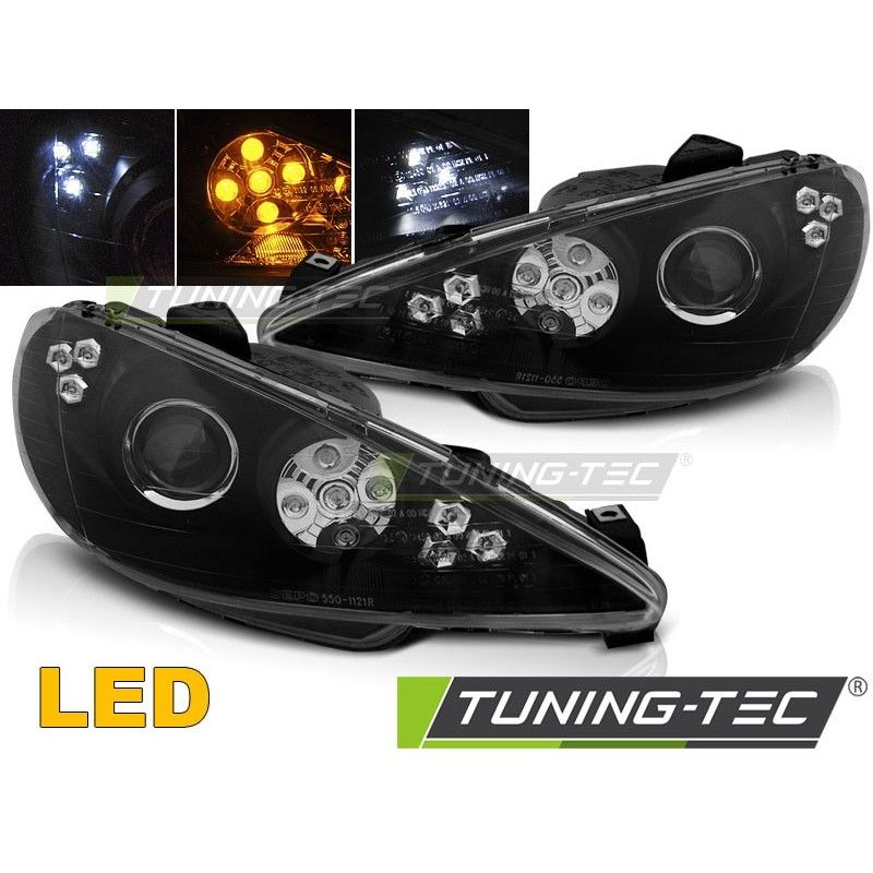 PEUGEOT 206 02-ANGEL EYES BLACK LED, Peugeot PEUGEOT 206 02-ANGEL EYES BLACK LED, Peugeot