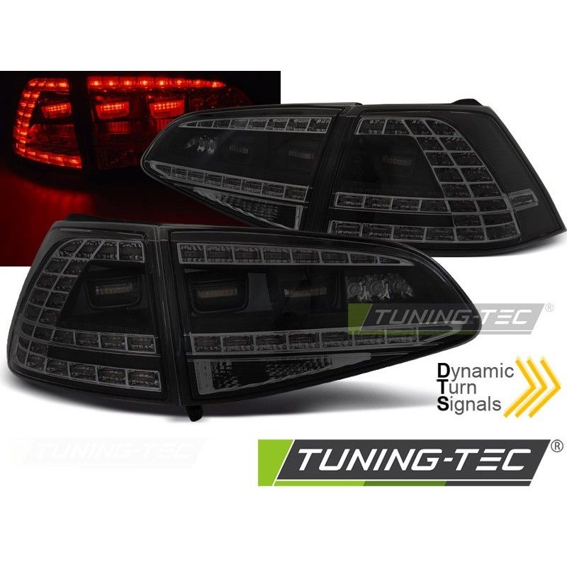 LED TAIL LIGHTS SPORT BLACK SMOKE SEQ fits VW GOLF 7 13-17, Volkswagen