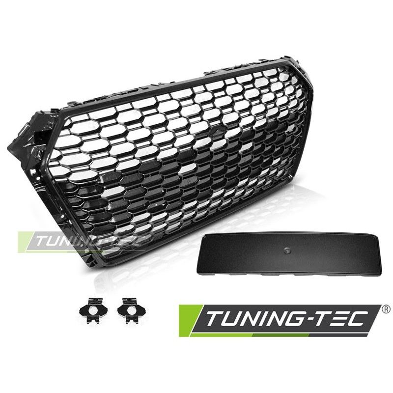 GRILLE SPORT GLOSSY BLACK PDC fits AUDI A4 B9 15-19, Audi GRILLE SPORT GLOSSY BLACK PDC fits AUDI A4 B9 15-19, Audi