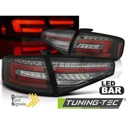 LED BAR TAIL LIGHTS BLACK SEQ fits AUDI A4 B8 12-15 SEDAN OEM LED, Audi