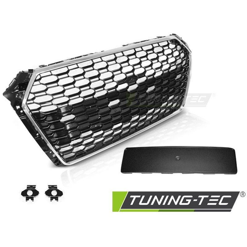 GRILLE SPORT CHROME BLACK PDC fit AUDI A4 B9 15-19, Audi