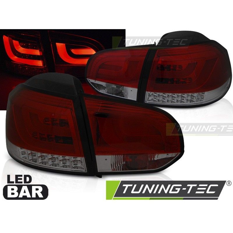 LED BAR TAIL LIGHTS RED SMOKE fits VW GOLF 6 10.08-12, Volkswagen LED BAR TAIL LIGHTS RED SMOKE fits VW GOLF 6 10.08-12, Volkswagen