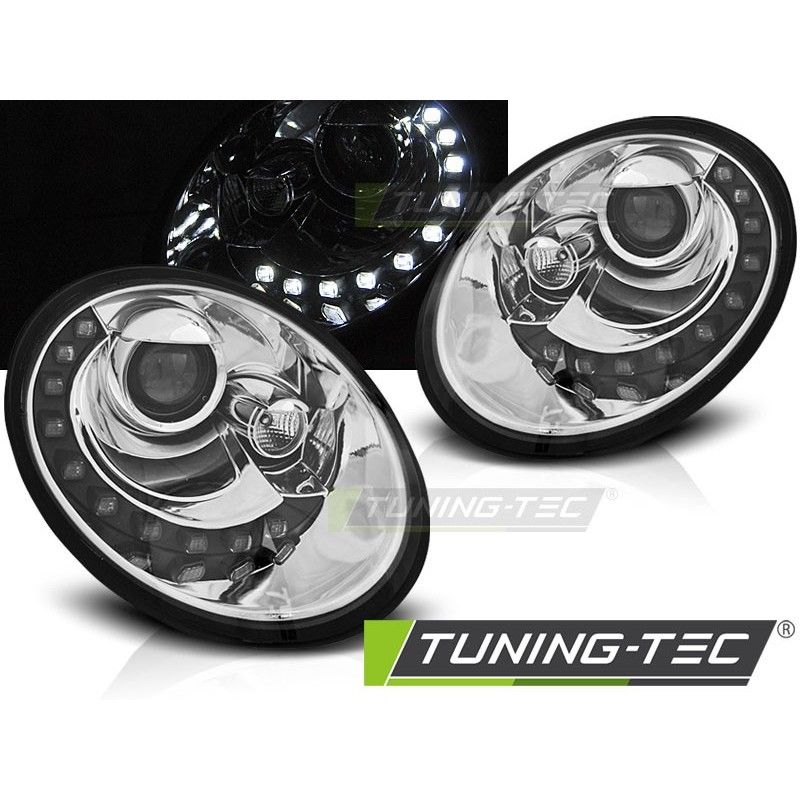 HEADLIGHTS DAYLIGHT CHROME fits VW NEW BEETLE 06-12, Volkswagen HEADLIGHTS DAYLIGHT CHROME fits VW NEW BEETLE 06-12, Volkswagen