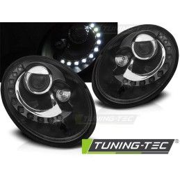 HEADLIGHTS DAYLIGHT BLACK fits VW NEW BEETLE 06-12, Volkswagen