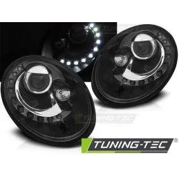 HEADLIGHTS DAYLIGHT BLACK fits VW NEW BEETLE 06-12, Volkswagen