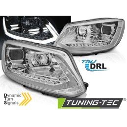 HEADLIGHTS TUBE LIGHT DRL CHROME SEQ fits VW TOURAN I 08.10-15, Volkswagen