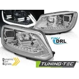 HEADLIGHTS TUBE LIGHT DRL CHROME SEQ fits VW TOURAN I 08.10-15, Volkswagen