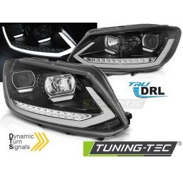 HEADLIGHTS TUBE LIGHT DRL BLACK SEQ fits VW TOURAN I 08.10-15, Volkswagen
