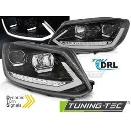 HEADLIGHTS TUBE LIGHT DRL BLACK SEQ fits VW TOURAN I 08.10-15, Volkswagen
