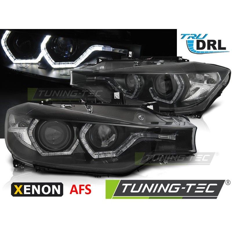 XENON HEADLIGHTS ANGEL EYES LED DRL BLACK AFS fits BMW F30/F31 10.11 - 05.15, Bmw