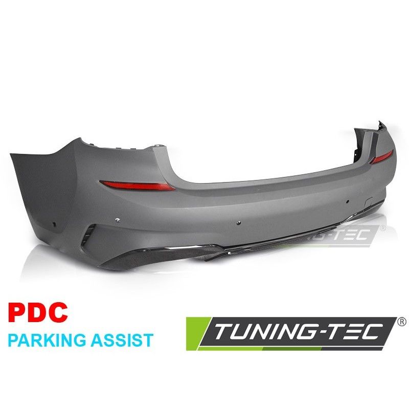 REAR BUMPER PERFORMANCE STYLE PDC GLOSSY BLACK AP -[ ]--[ ]- fits BMW G20 19-22, Bmw