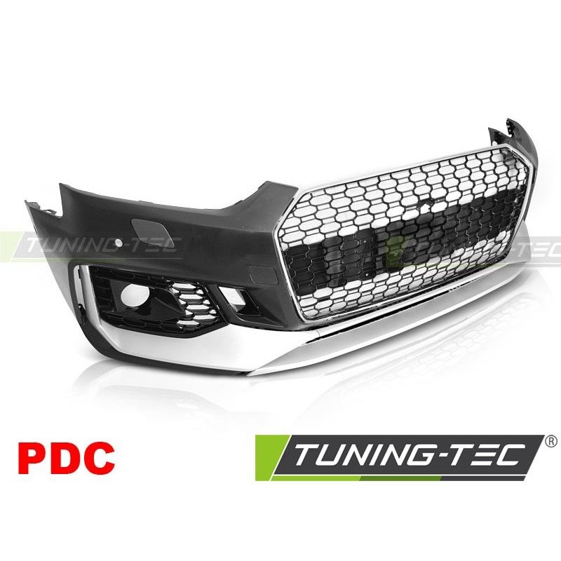 FRONT BUMPER SPORT CHROME SILVER PDC fits AUDI A5 16-19, Audi FRONT BUMPER SPORT CHROME SILVER PDC fits AUDI A5 16-19, Audi