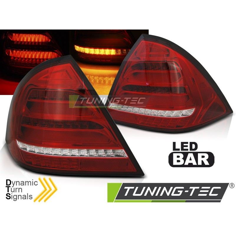 LED BAR TAIL LIGHTS RED WHITE SEQ fits MERCEDES W203 SEDAN 00-04, Mercedes