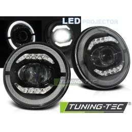 CHRYSLER JEEP WRANGLER TJ/ LJ/ JK 96-18 ANGEL EYE LED BLACK, Jeep