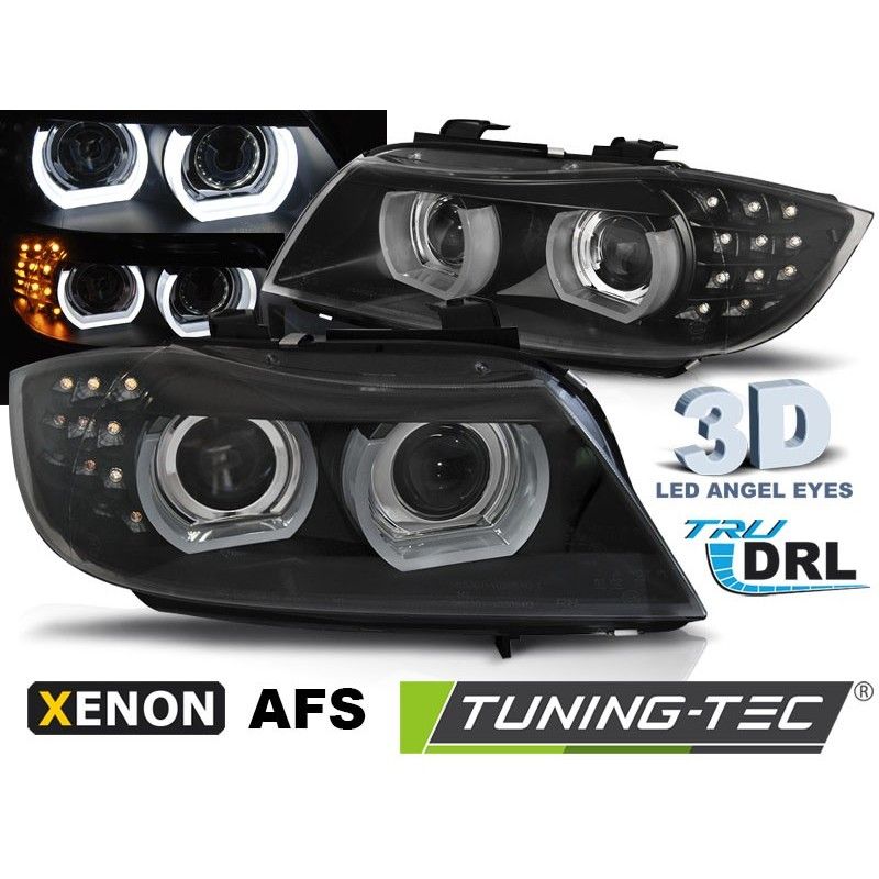 XENON HEADLIGHTS LED DRL BLACK AFS fits BMW E90/E91 09-11, Bmw XENON HEADLIGHTS LED DRL BLACK AFS fits BMW E90/E91 09-11, Bmw