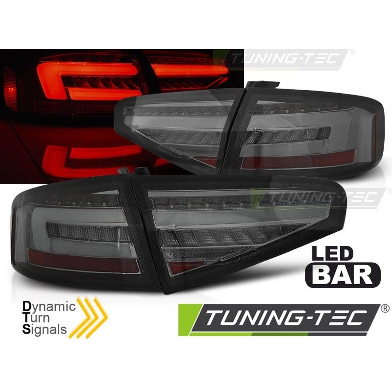 LED BAR TAIL LIGHTS SMOKE SEQ fits AUDI A4 B8 12-15 SEDAN OEM BULB, Nouveaux produits tuning-tec