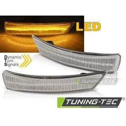 SIDE DIRECTION IN THE MIRROR SEQ LED WHITE fits FORD FOCUS MK2 MK3 08-17 / MONDEO MK4 10-14, Nouveaux produits tuning-tec