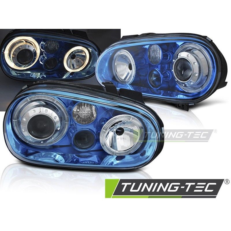 HEADLIGHTS ANGEL EYES BLUE fits VW GOLF 4 09.97-09.03, Nouveaux produits tuning-tec HEADLIGHTS ANGEL EYES BLUE fits VW GOLF 4 09.97-09.03, Nouveaux produits tuning-tec