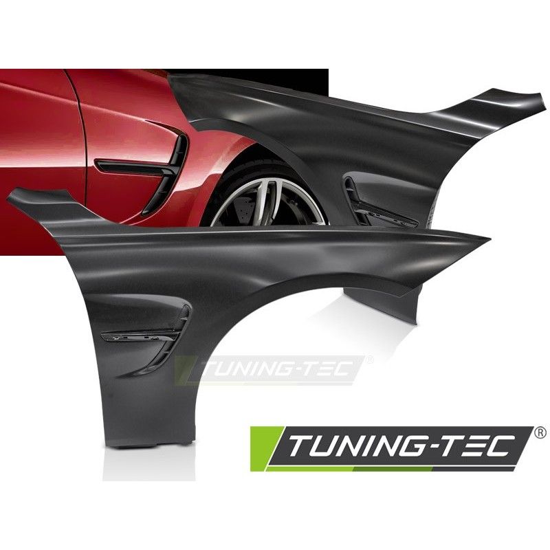 FENDERS SPORT STYLE WITH SIDE VENT BLACK fits BMW F30 F31 11-18, Nouveaux produits tuning-tec