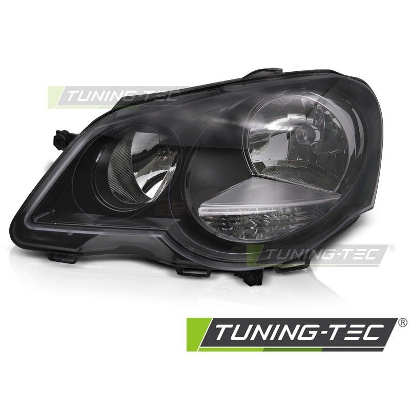 HEADLIGHT BLACK LEFT SIDE TYC fits VW POLO 9N3 05-09, Nouveaux produits tuning-tec HEADLIGHT BLACK LEFT SIDE TYC fits VW POLO 9N3 05-09, Nouveaux produits tuning-tec