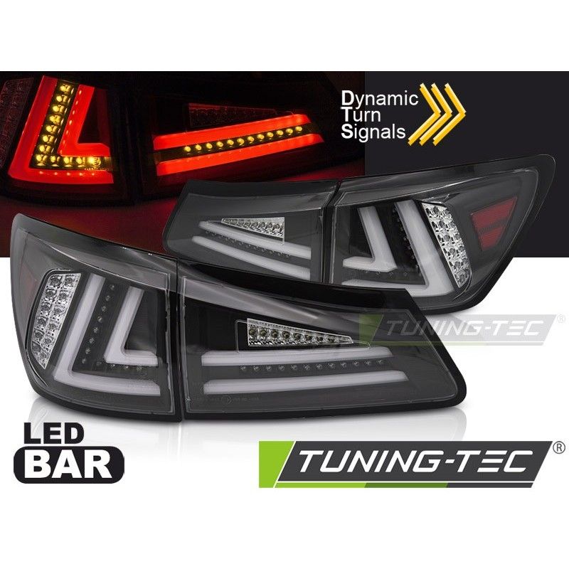 LED TAIL LIGHTS BLACK LED SQL fits LEXUS IS II 06-13, Nouveaux produits tuning-tec