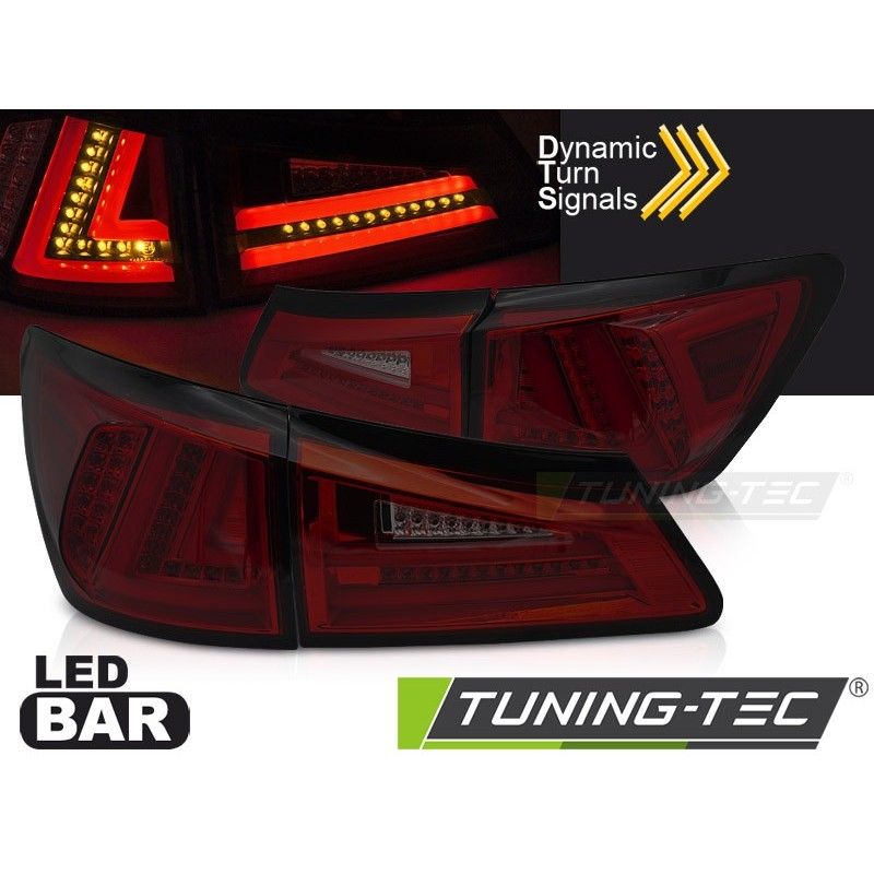 LED TAIL LIGHTS RED SMOKE LED SQL fits LEXUS IS II 06-13, Nouveaux produits tuning-tec