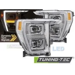 LED HEADLIGHTS TUBE LIGHT CHROME fits FORD F150 MK14 20-23, Nouveaux produits tuning-tec