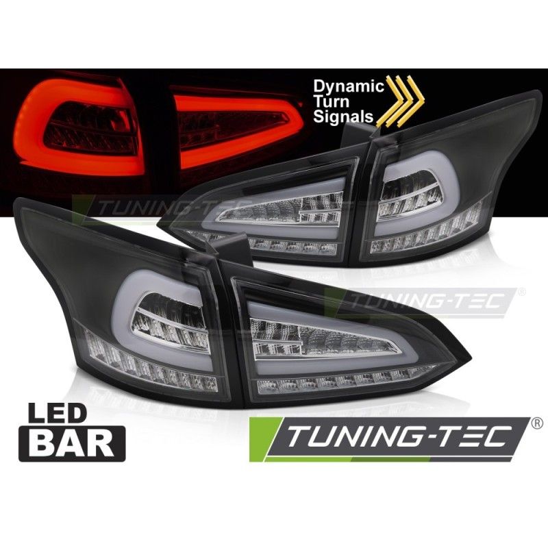 LED TAIL LIGHTS BLACK SEQ fits FORD FOCUS MK 3 SW 11-18 , Nouveaux produits tuning-tec