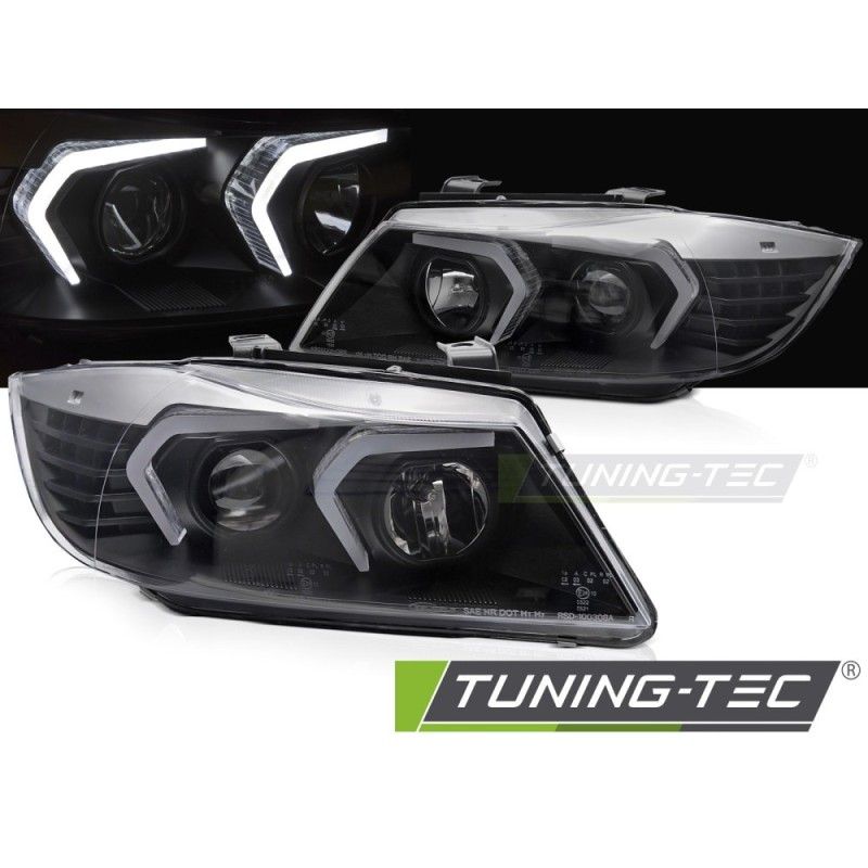 HEADLIGHTS LED BLACK fits BMW E90/E91 05-08, Nouveaux produits tuning-tec