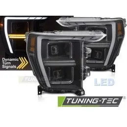 LED HEADLIGHTS TUBE LIGHT BLACK fits FORD F150 MK14 20-23, Nouveaux produits tuning-tec