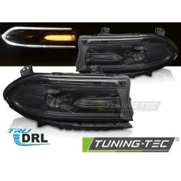 HEADLIGHTS LED BLACK fits DODGE CHARGER 14-23, Nouveaux produits tuning-tec